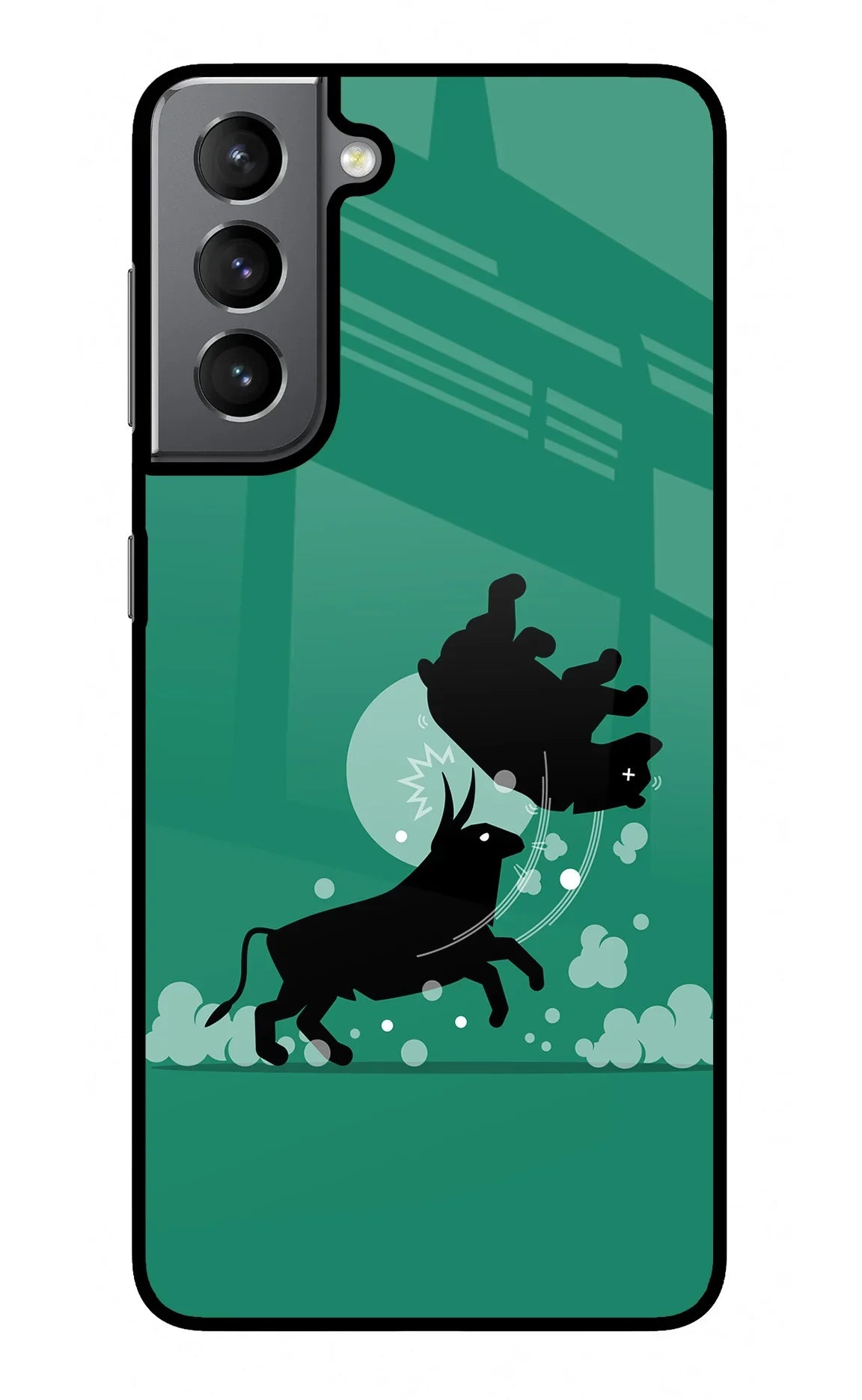Bull Conqueror Samsung S21 Plus Glass Case