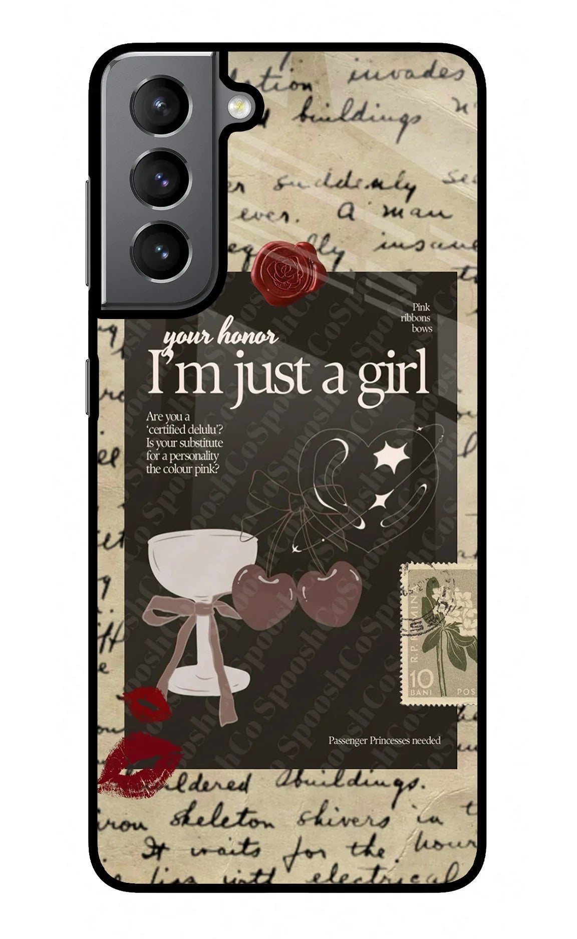 I am just a girl Samsung S21 Plus Glass Case