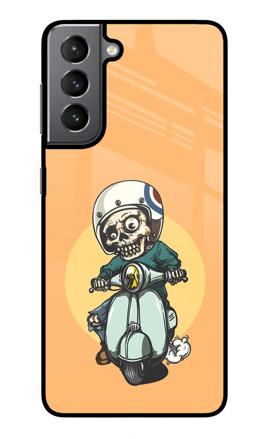 Undead Biker Samsung S21 Plus Glass Case