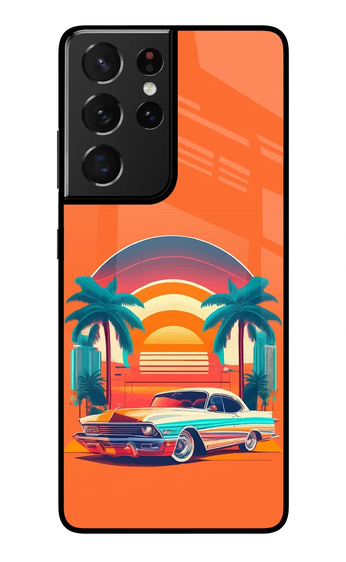 Palm Drive 80s Samsung S21 Ultra Glass Case