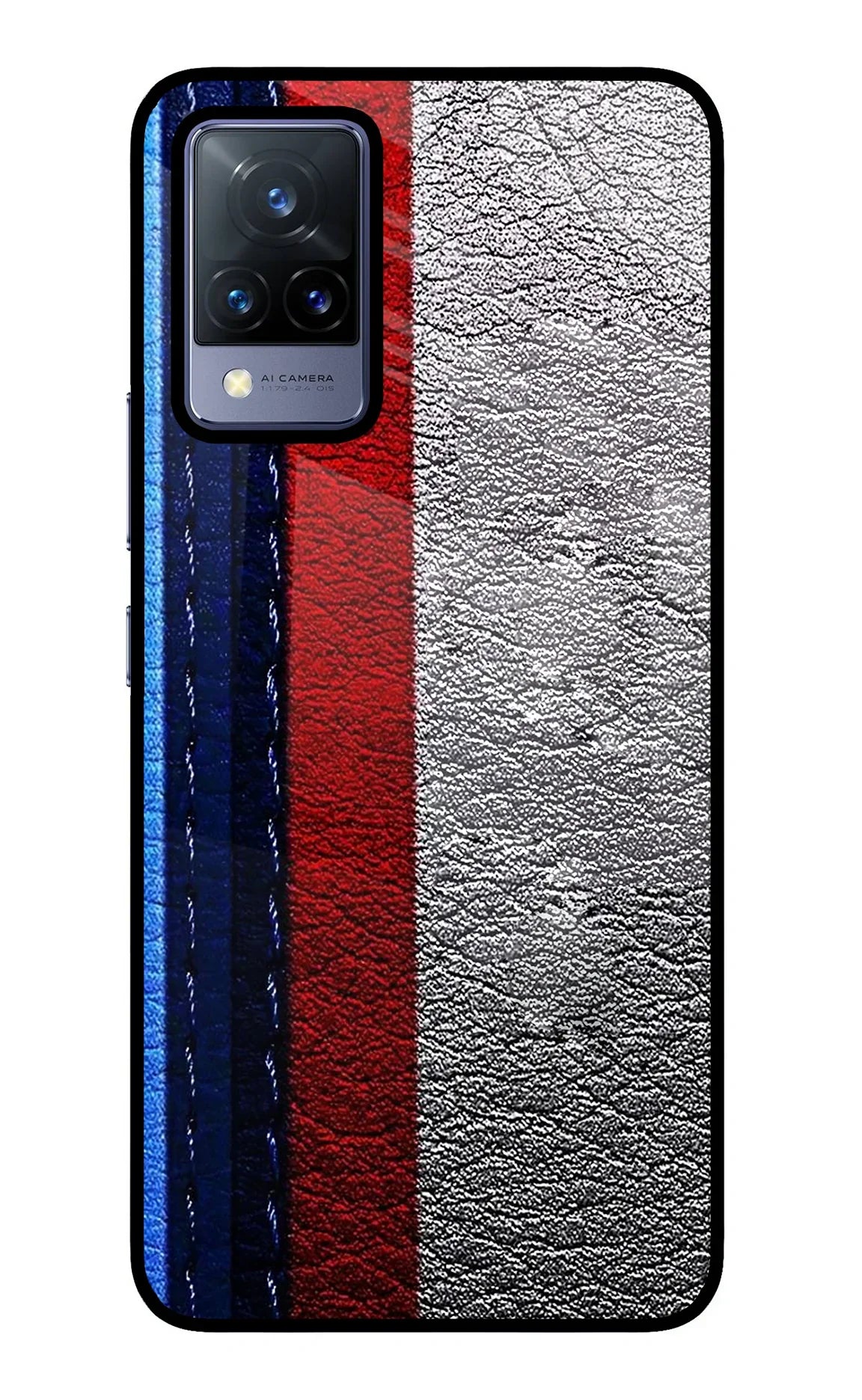 BMW Stripes Vivo V21 Glass Case