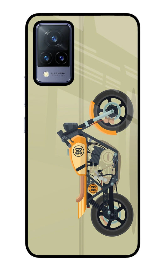 Vertical Speedster Vivo V21 Glass Case