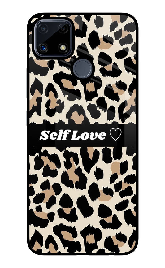 Leopard Print Self Love Realme C25/C25s Glass Case