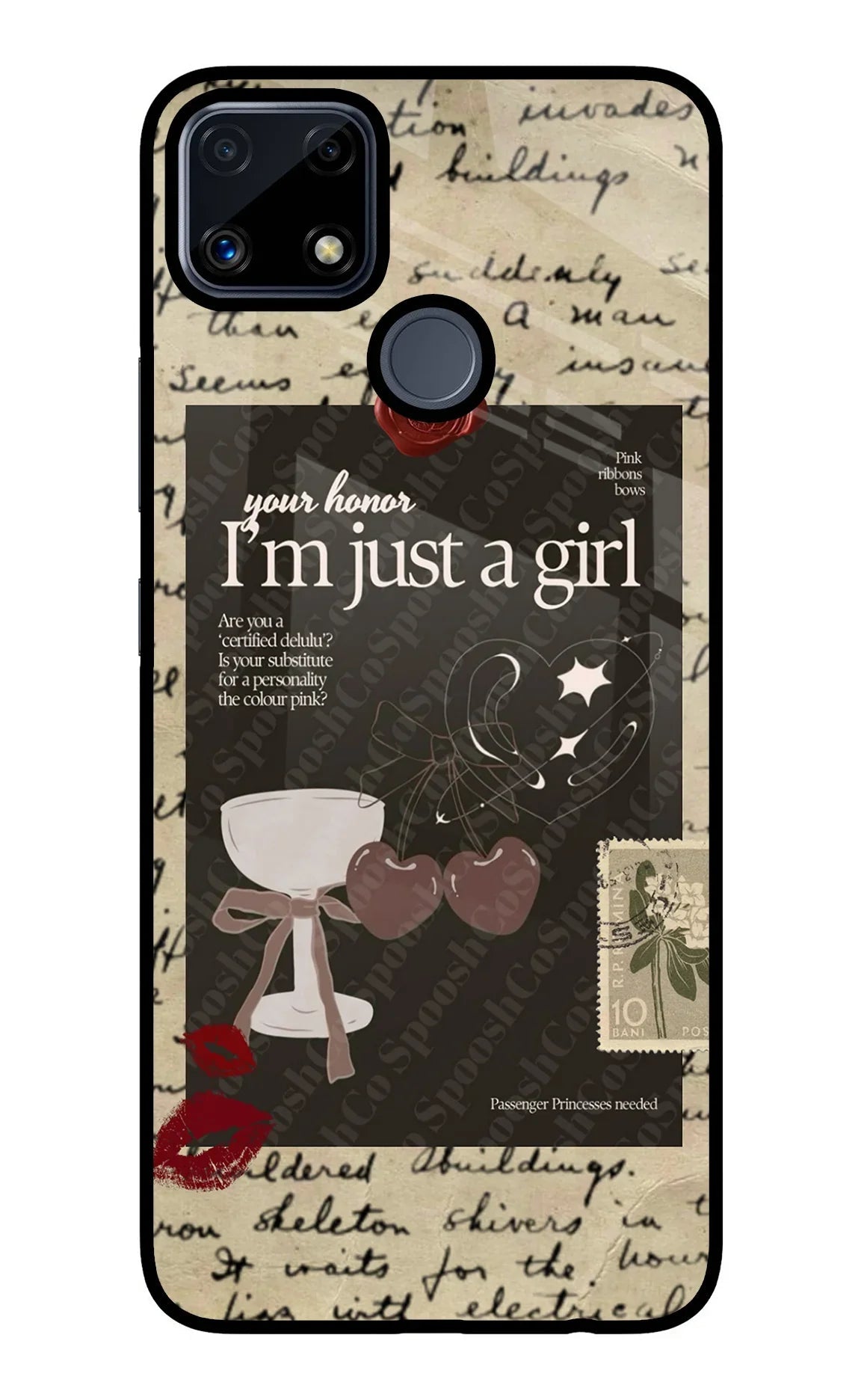 I am just a girl Realme C25/C25s Glass Case