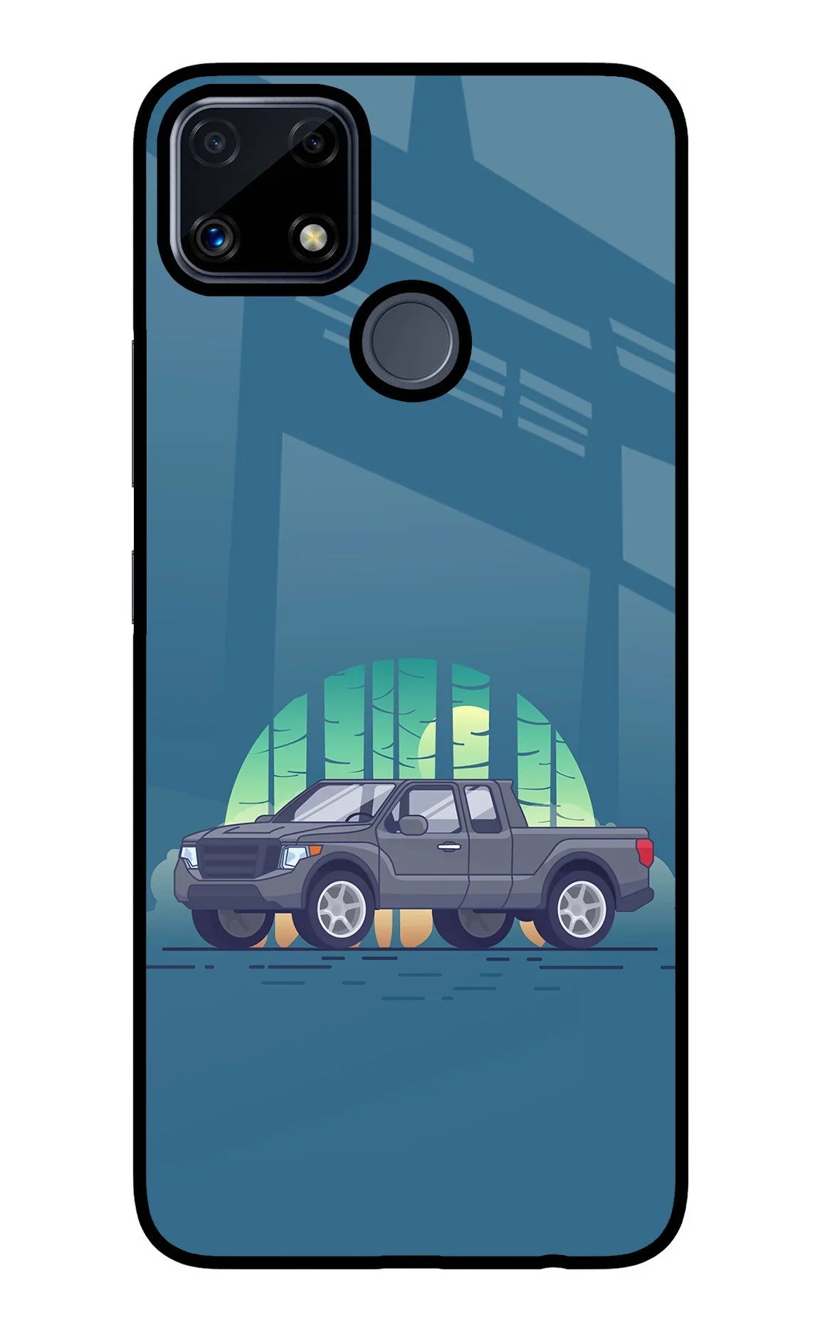 Retro Garage Vibe Realme C25/C25s Glass Case