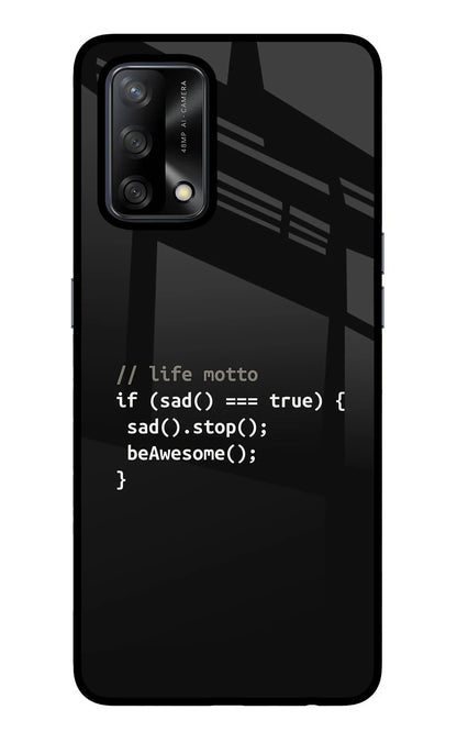 Life Motto Code Oppo F19/F19s Back Cover