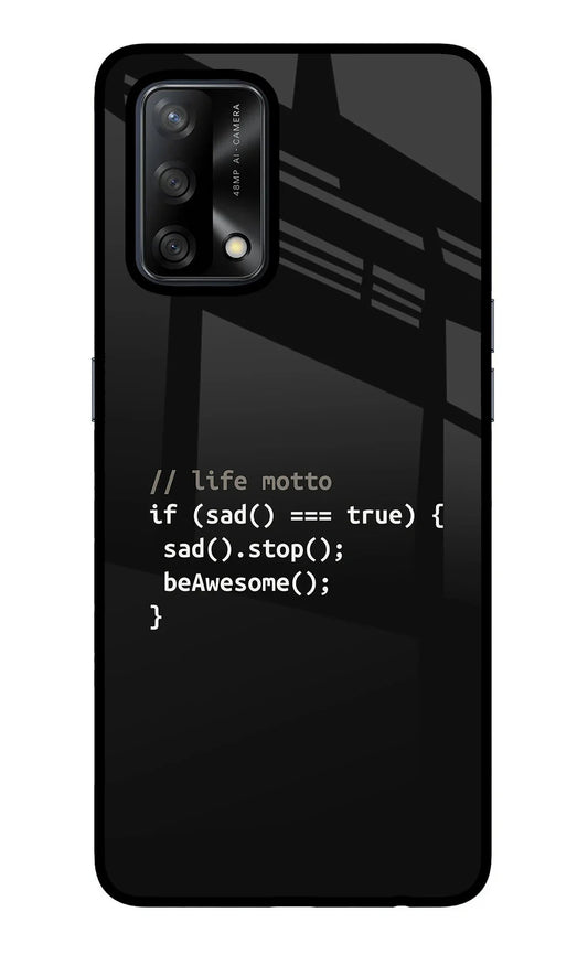 Life Motto Code Oppo F19/F19s Back Cover