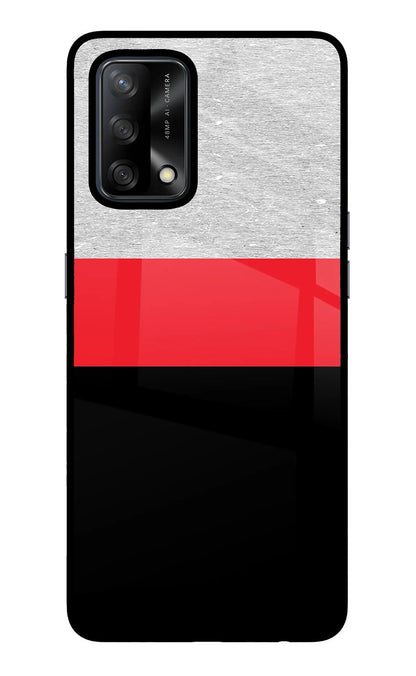 Tri Color Pattern Oppo F19/F19s Back Cover