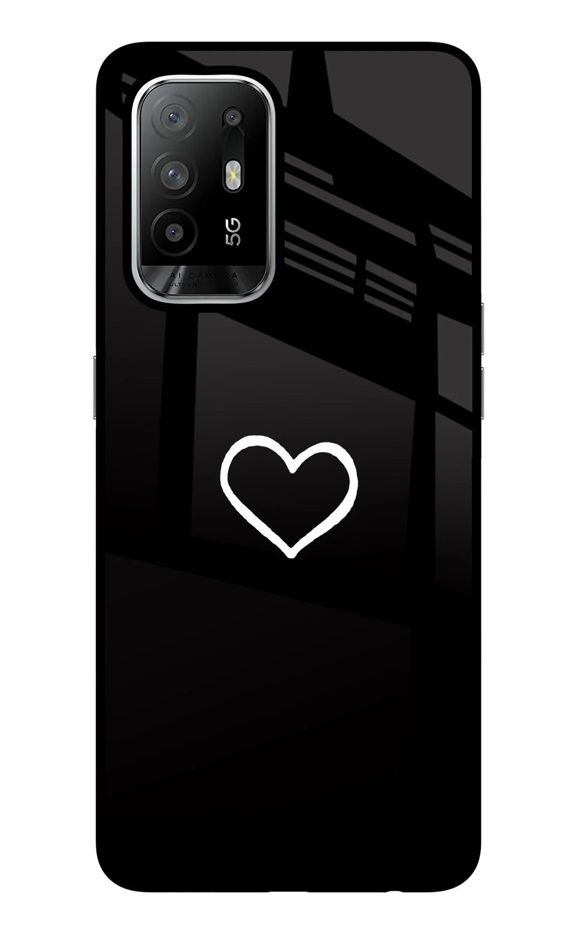 Heart Oppo F19 Pro+ Glass Case