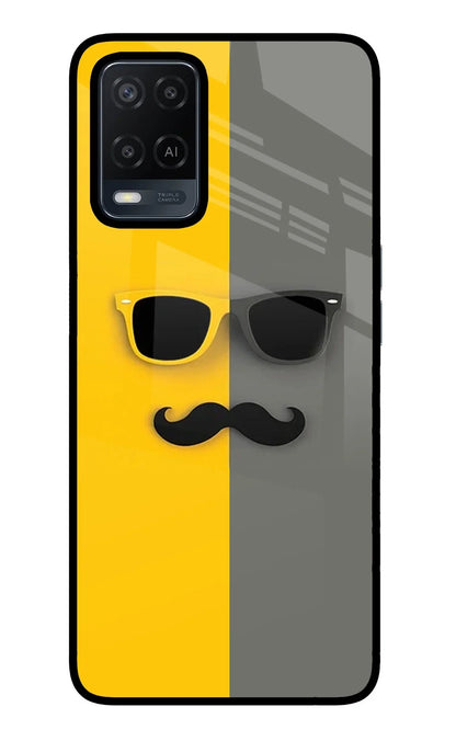 Sunglasses with Mustache Oppo A54 Back Cover