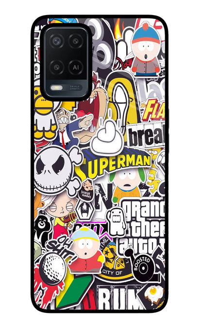 Sticker Bomb Oppo A54 Back Cover