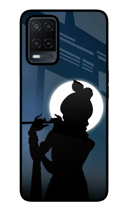 Shri Krishna Silhouette Oppo A54 Glass Case