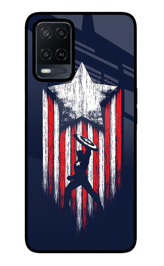 Captain America Marvel Art Oppo A54 Glass Case