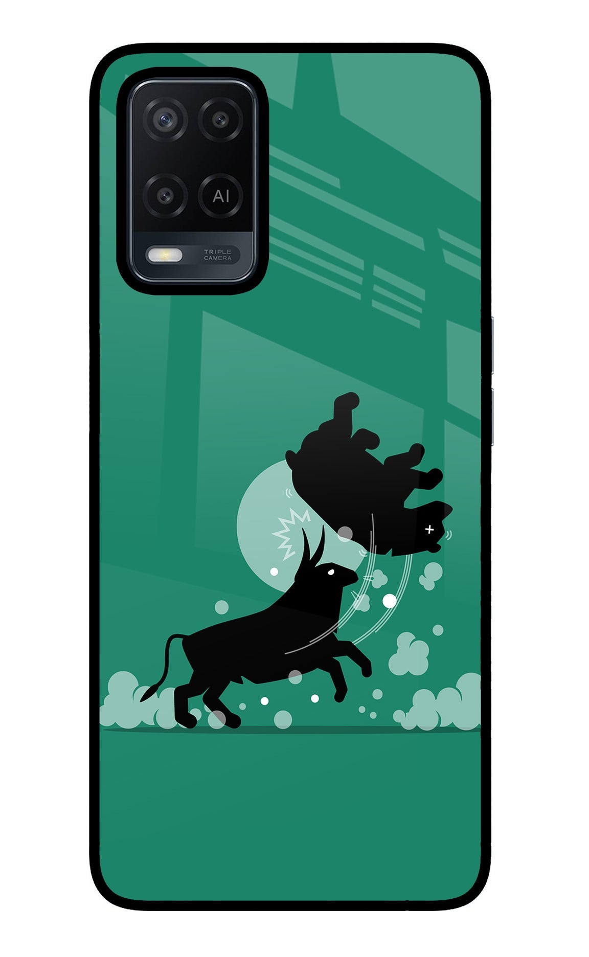 Bull Conqueror Oppo A54 Glass Case