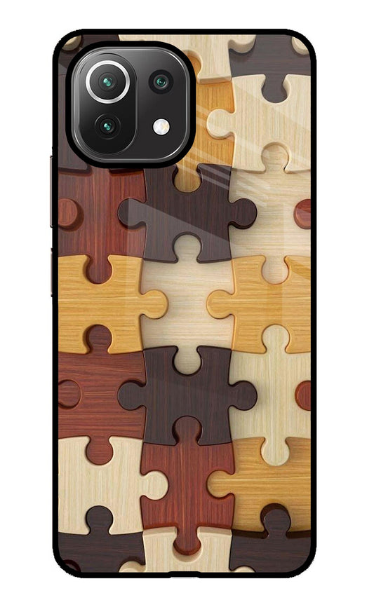 Wooden Puzzle Mi 11 Lite Back Cover