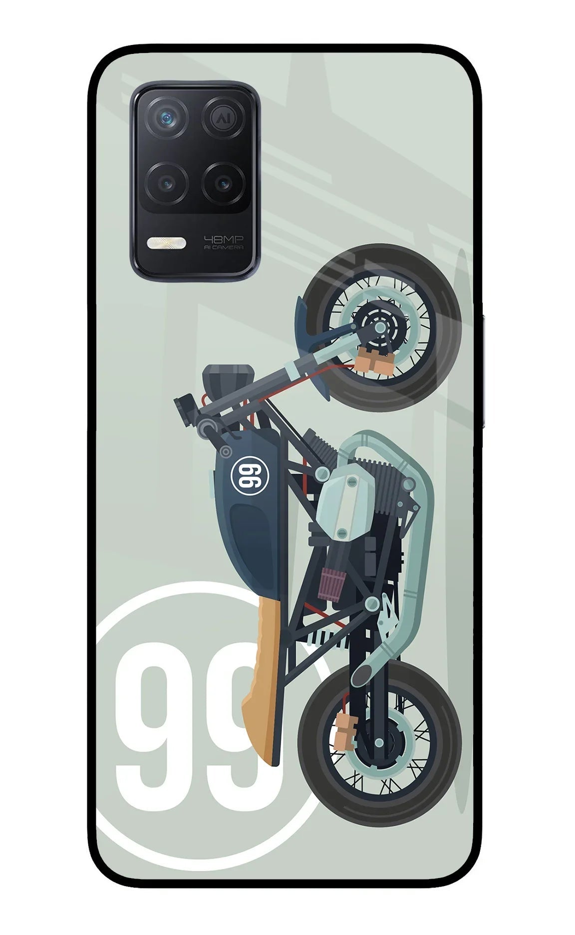 Classic Cafe Racer 99 Realme 8 5G/8s 5G Glass Case