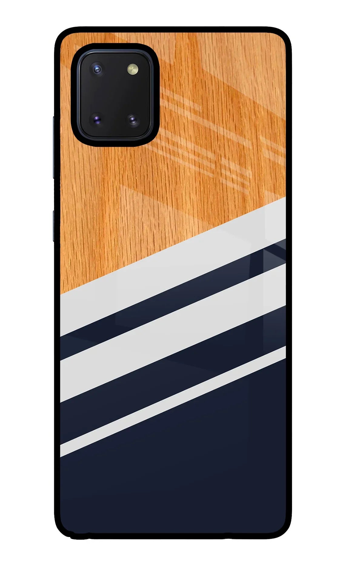 Blue and white wooden Samsung Note 10 Lite Back Cover