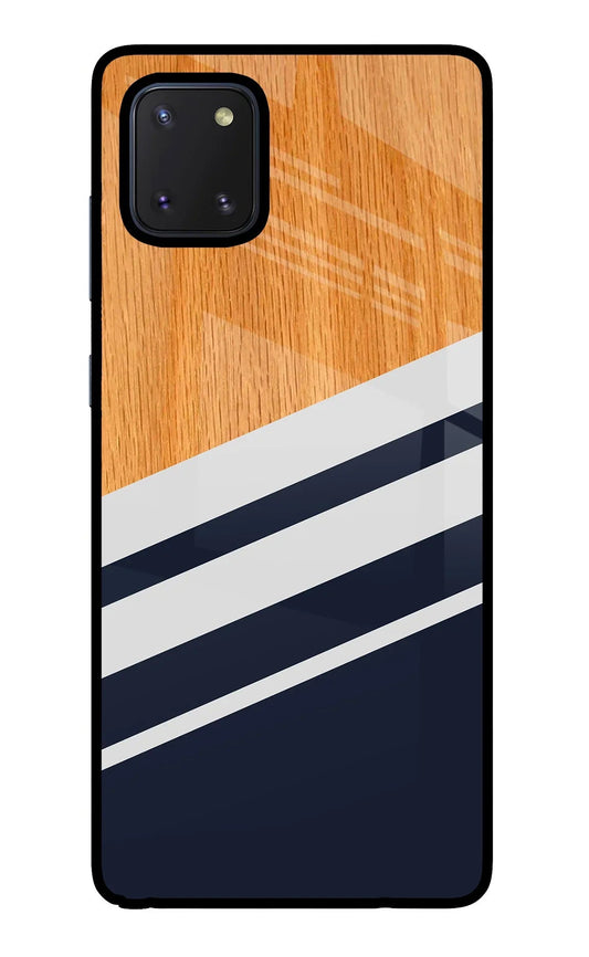 Blue and white wooden Samsung Note 10 Lite Back Cover