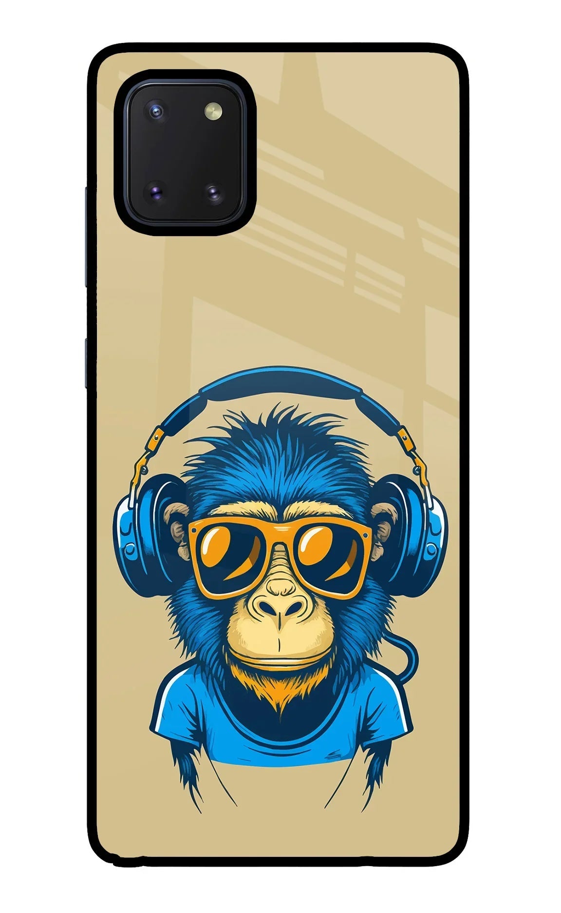 Monkey Headphone Samsung Note 10 Lite Glass Case