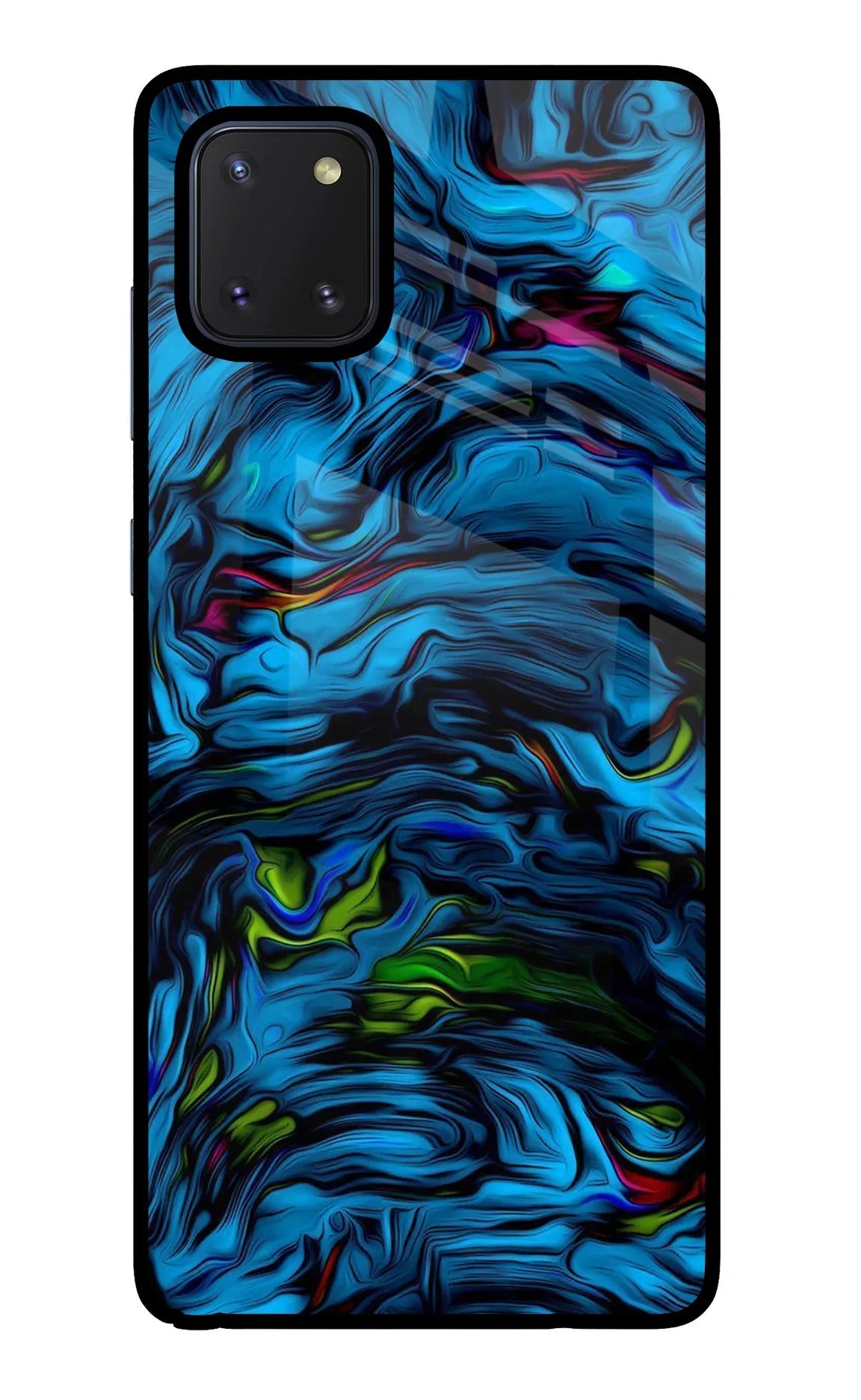 Dark Blue Abstract Samsung Note 10 Lite Glass Case