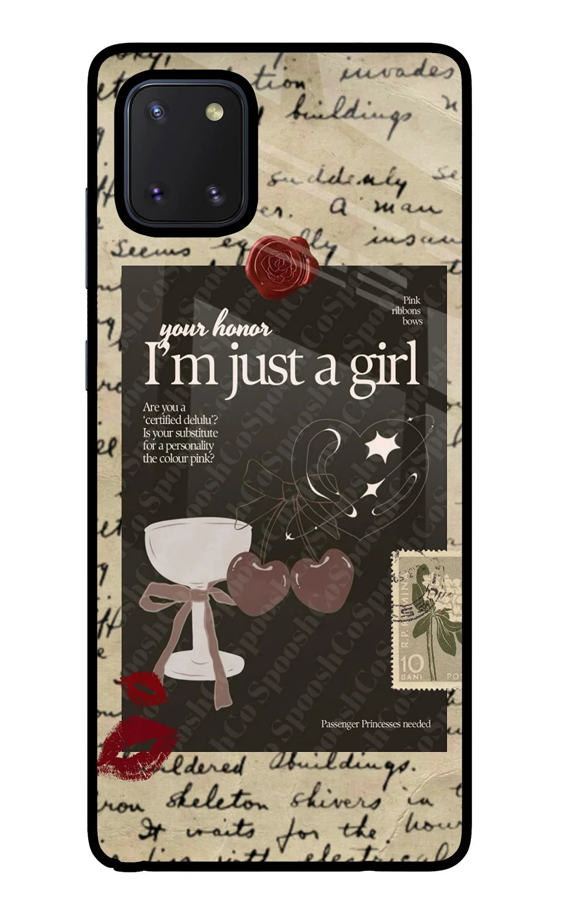I am just a girl Samsung Note 10 Lite Glass Case