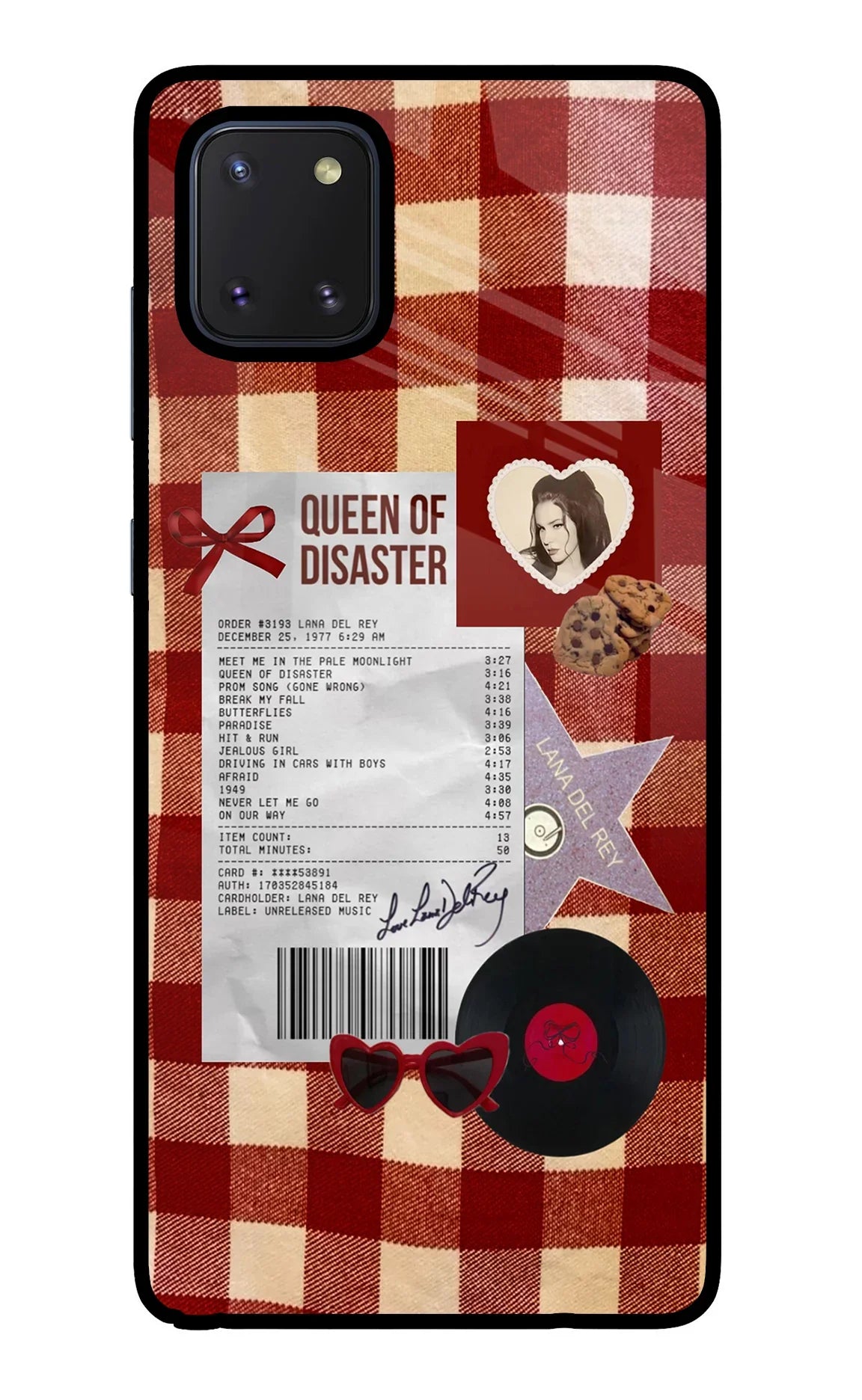 Queen of Disaster Samsung Note 10 Lite Glass Case