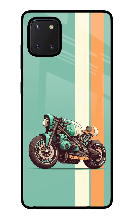 Striped Moto Drift Samsung Note 10 Lite Glass Case