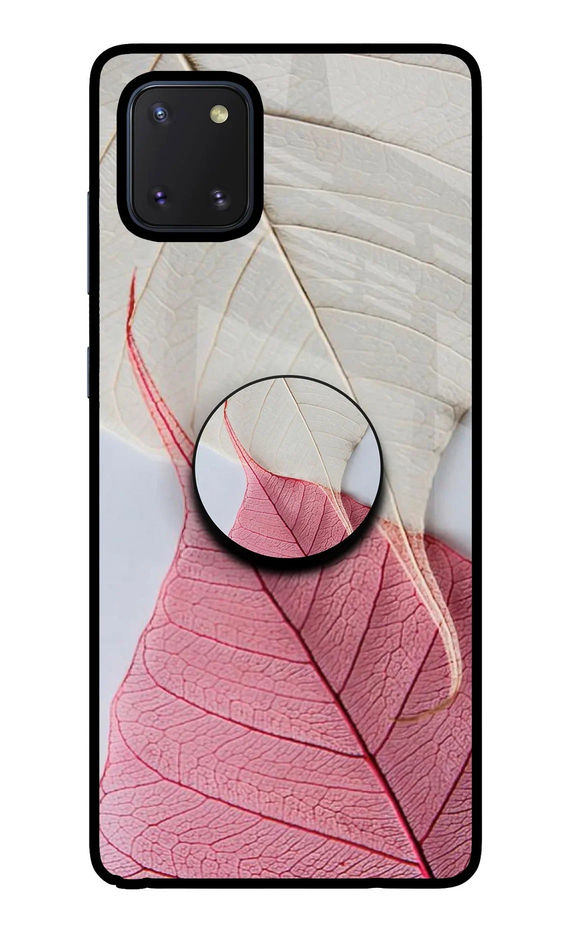 White Pink Leaf Samsung Note 10 Lite Pop Case