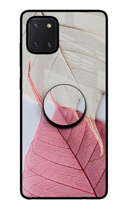 White Pink Leaf Samsung Note 10 Lite Pop Case