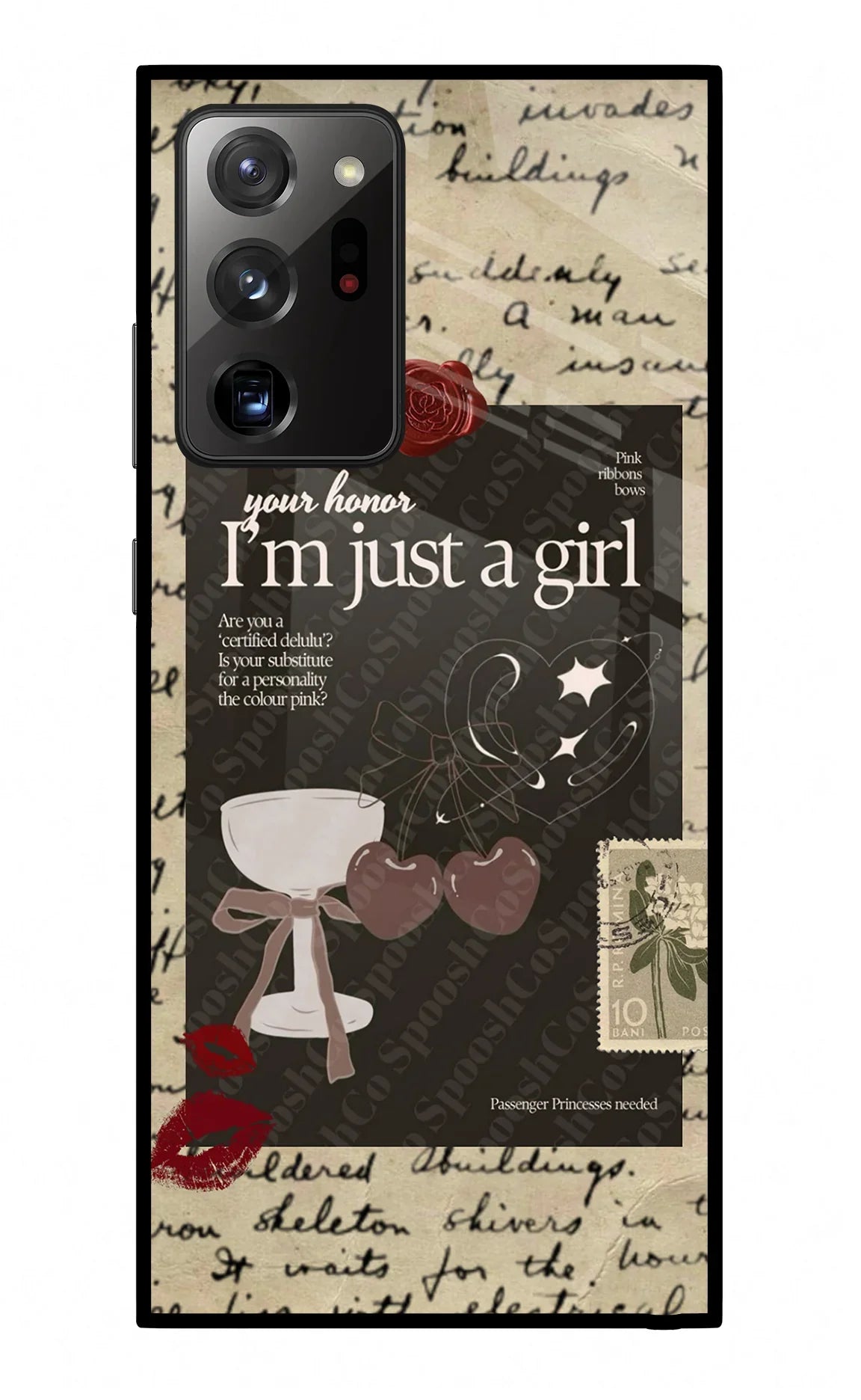 I am just a girl Samsung Note 20 Ultra Glass Case