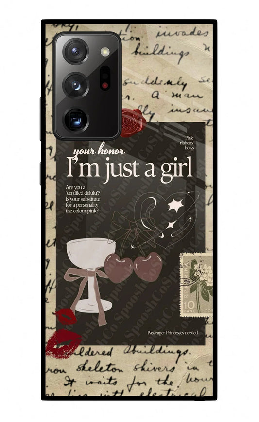 I am just a girl Samsung Note 20 Ultra Glass Case
