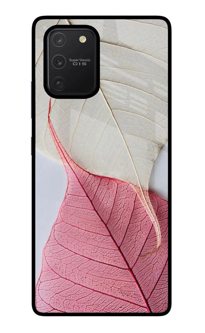 White Pink Leaf Samsung S10 Lite Back Cover