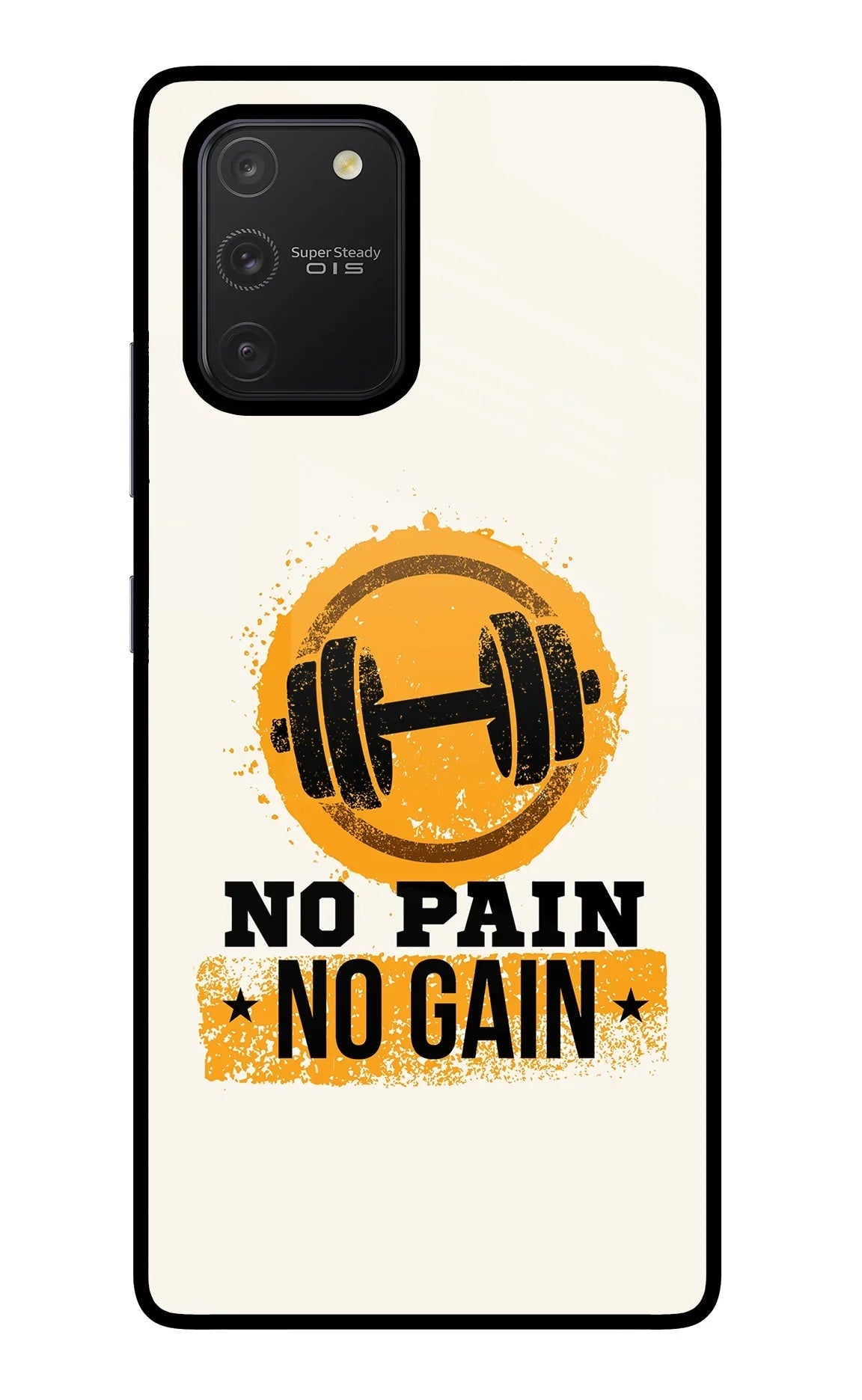 No Pain No Gain Samsung S10 Lite Glass Case