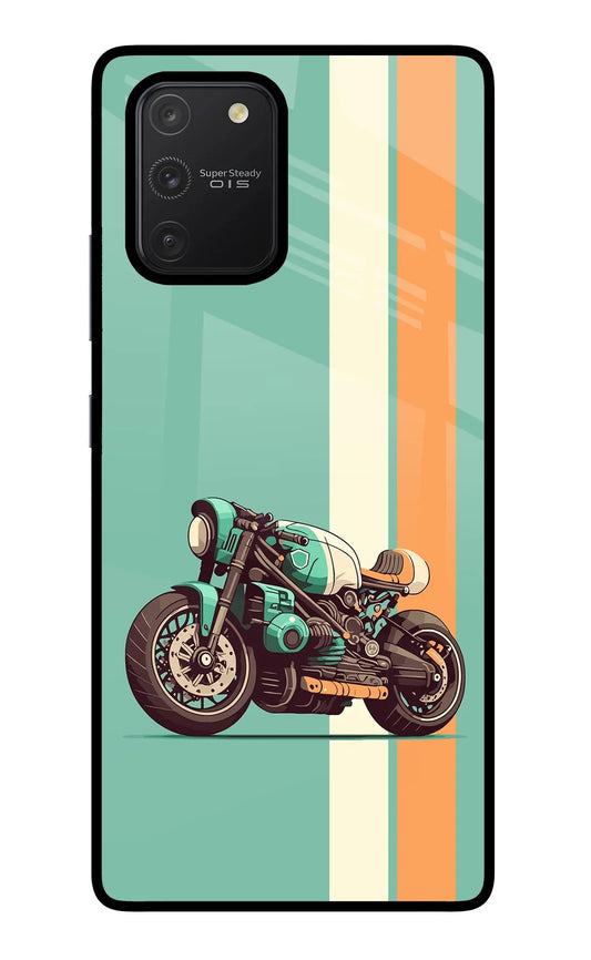 Striped Moto Drift Samsung S10 Lite Glass Case