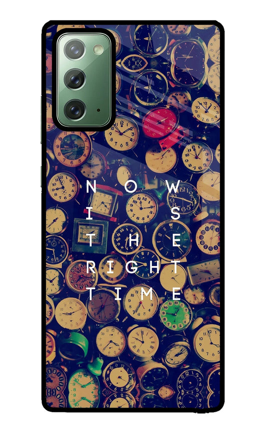 Now is the Right Time Quote Samsung Note 20 Back Cover