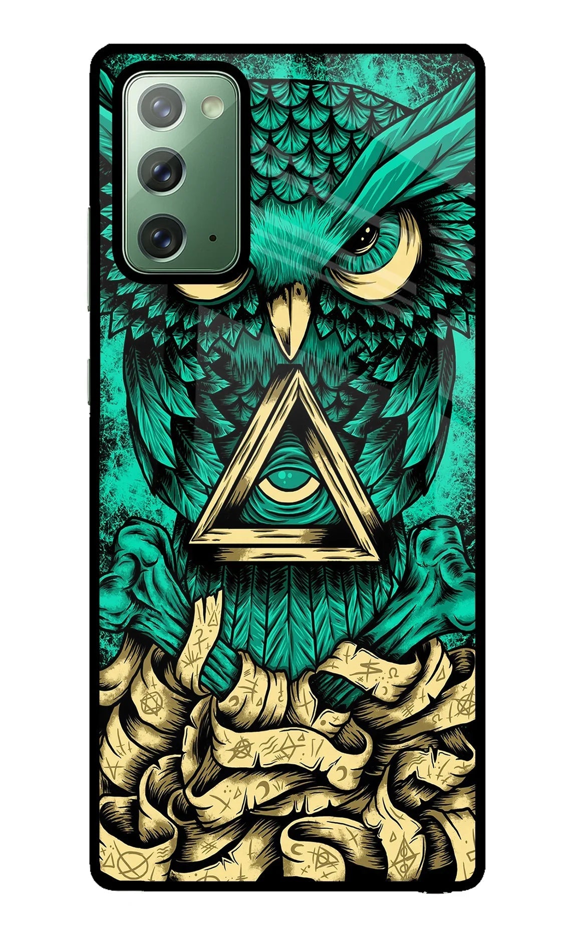 Green Owl Samsung Note 20 Back Cover
