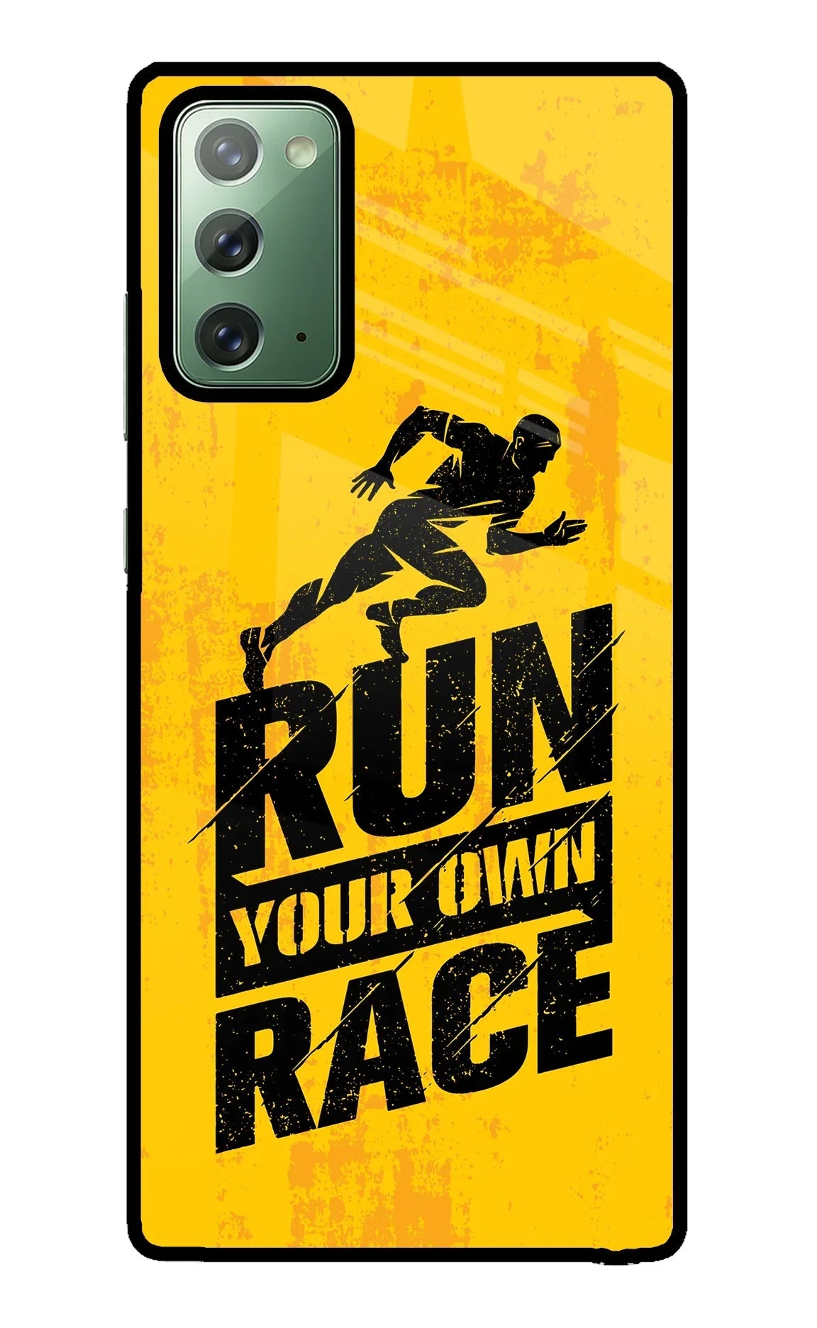 Run Your Own Race Samsung Note 20 Glass Case