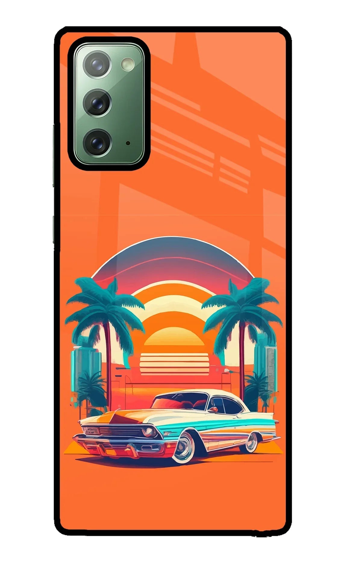 Palm Drive 80s Samsung Note 20 Glass Case