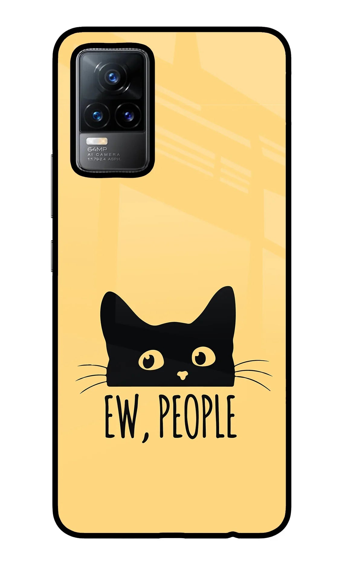 Ew People Catitude Vivo Y73/V21E 4G Glass Case