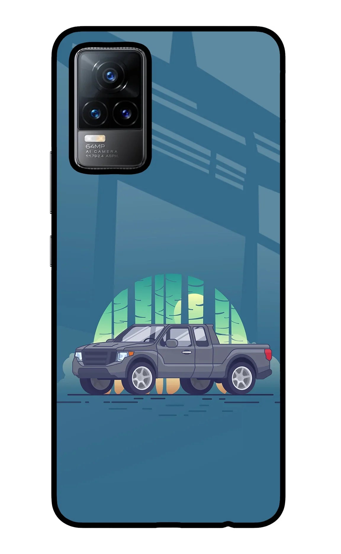 Retro Garage Vibe Vivo Y73/V21E 4G Glass Case