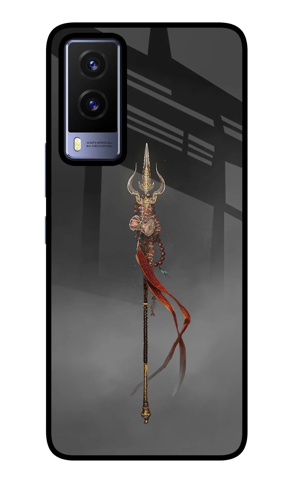 Shiv Trishul Vivo V21E 5G Glass Case