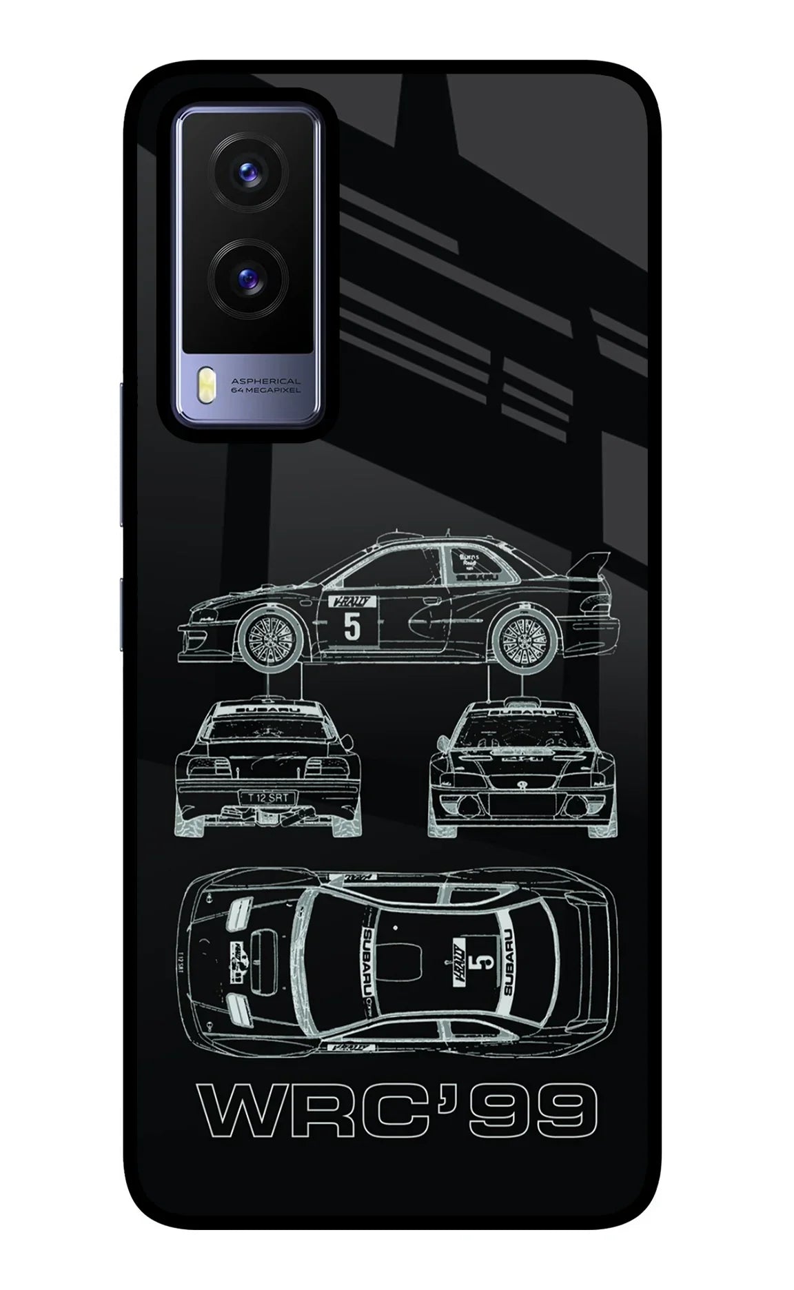 WRC'99 Vivo V21E 5G Glass Case
