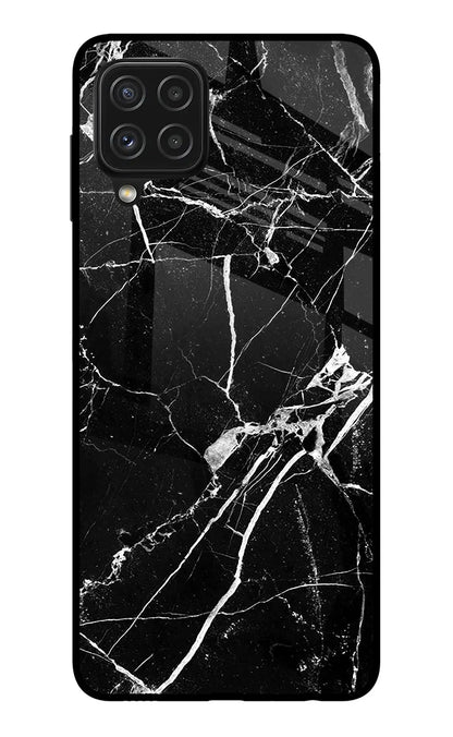 Black Marble Pattern Samsung A22 4G Back Cover