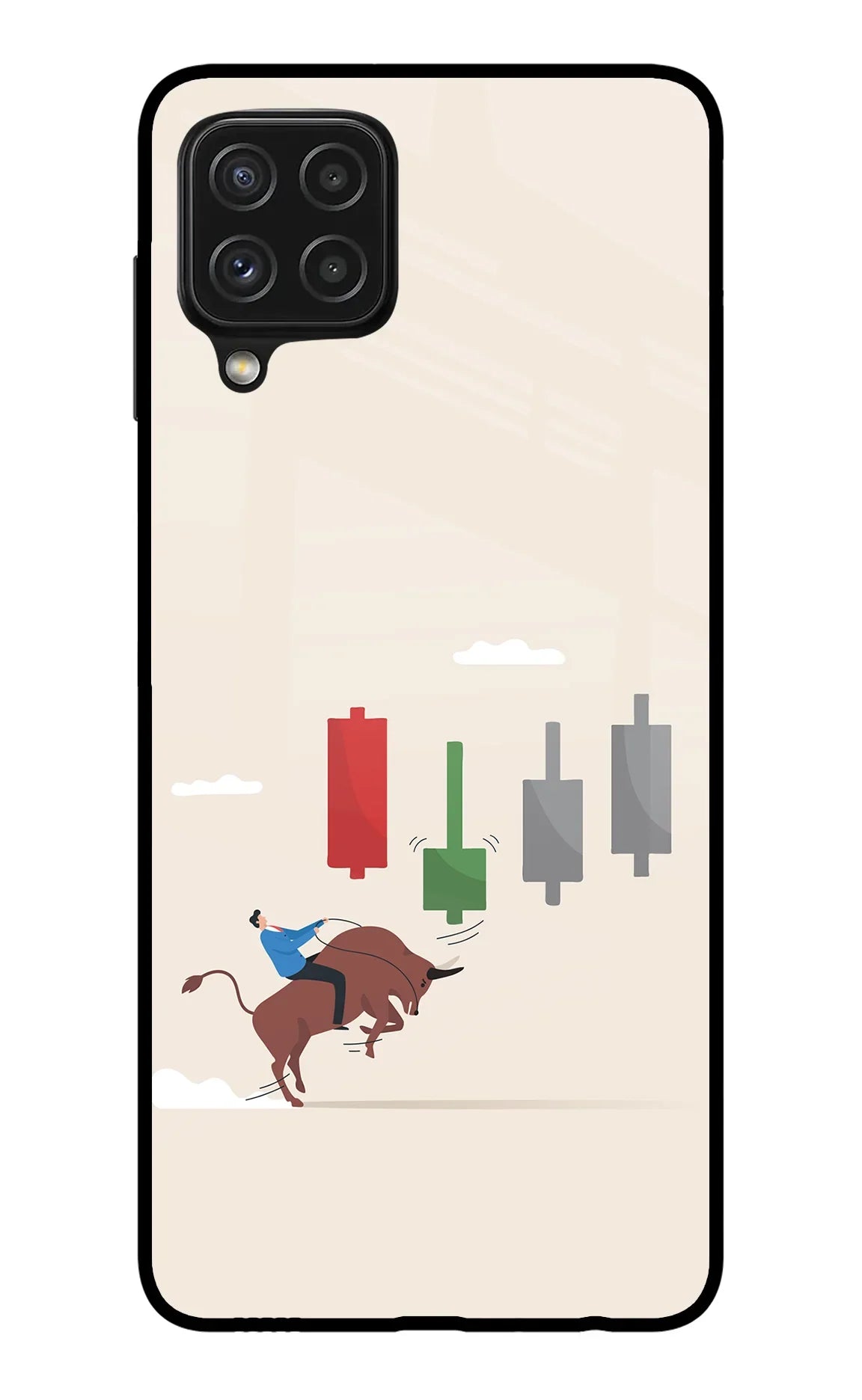 Bull Trading Momentum Samsung A22 4G Glass Case