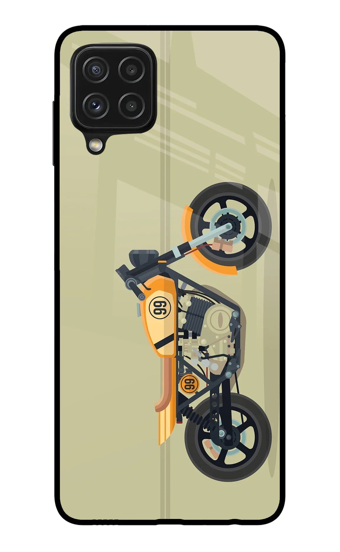 Vertical Speedster Samsung A22 4G Glass Case