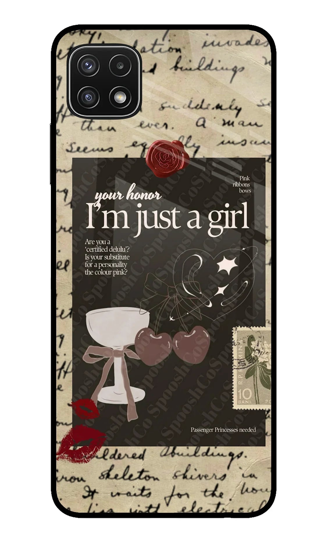 I am just a girl Samsung A22 5G Glass Case