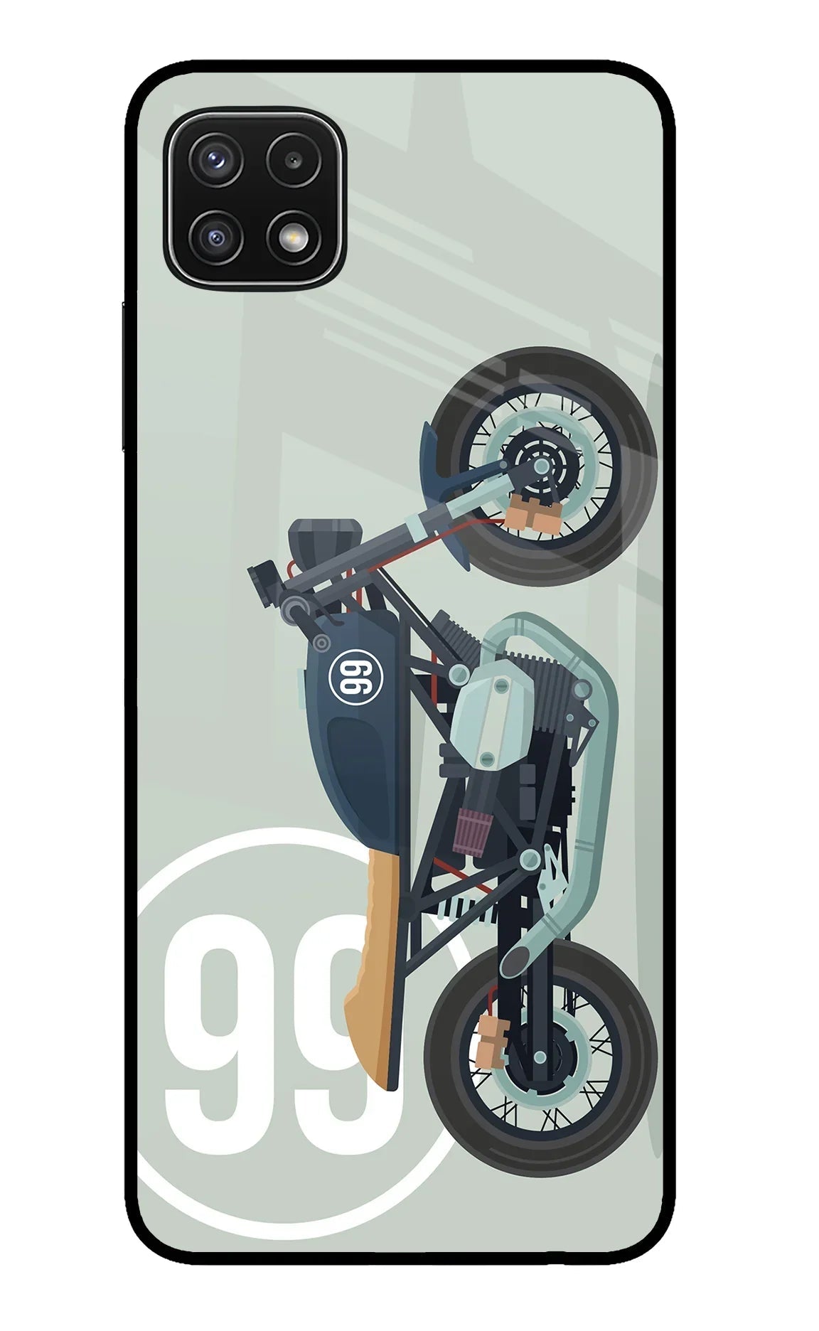 Classic Cafe Racer 99 Samsung A22 5G Glass Case