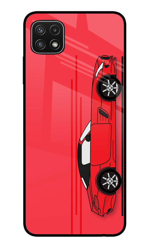 Red Velocity Samsung A22 5G Glass Case