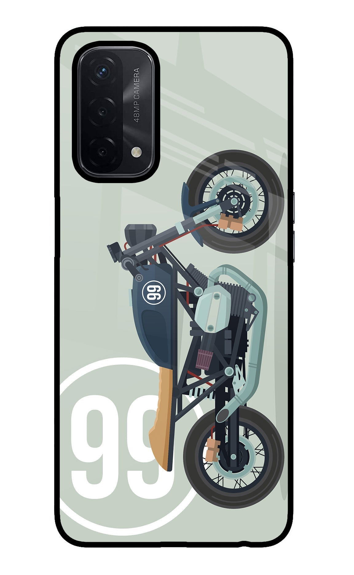 Classic Cafe Racer 99 Oppo A74 5G Glass Case