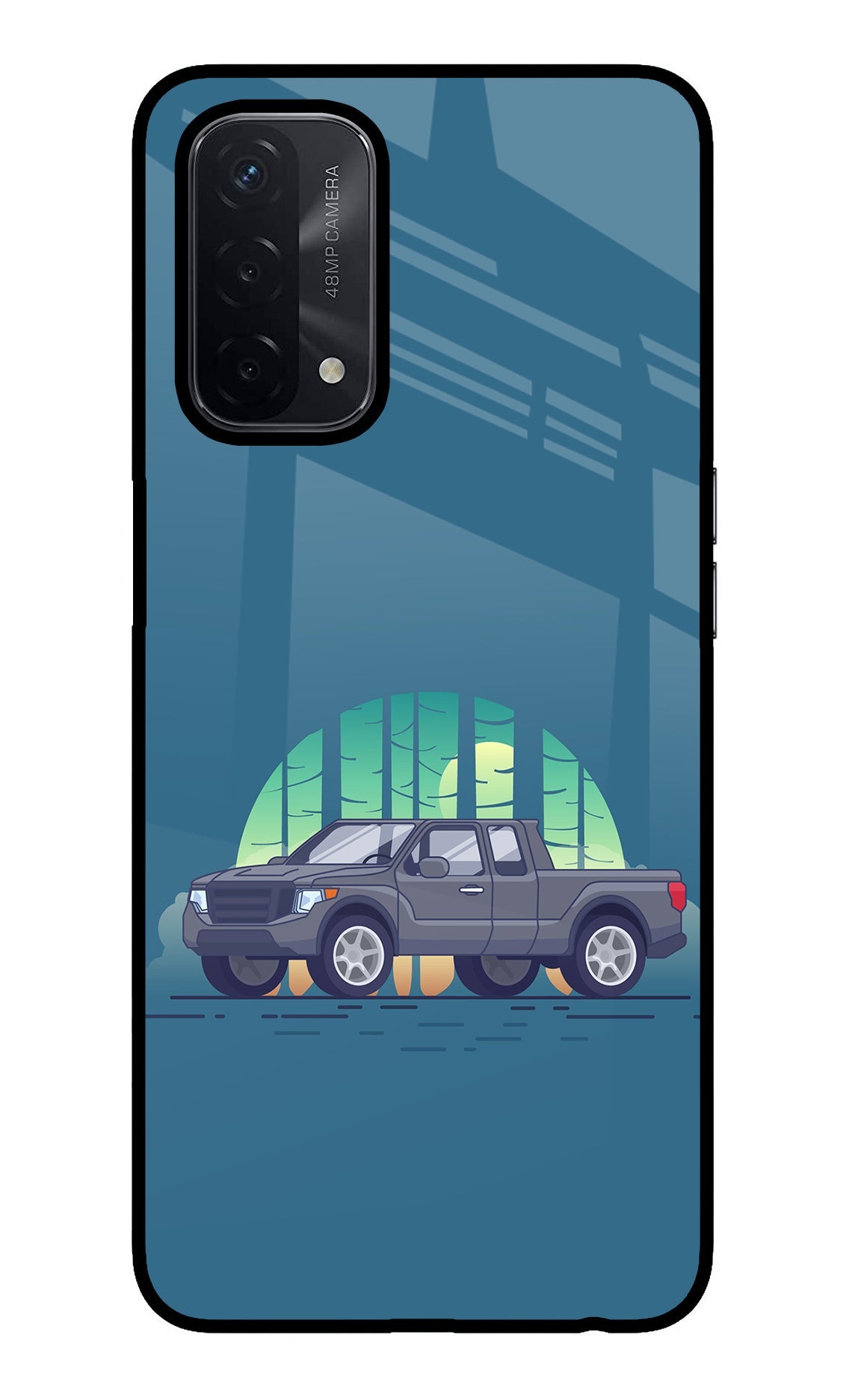 Retro Garage Vibe Oppo A74 5G Glass Case